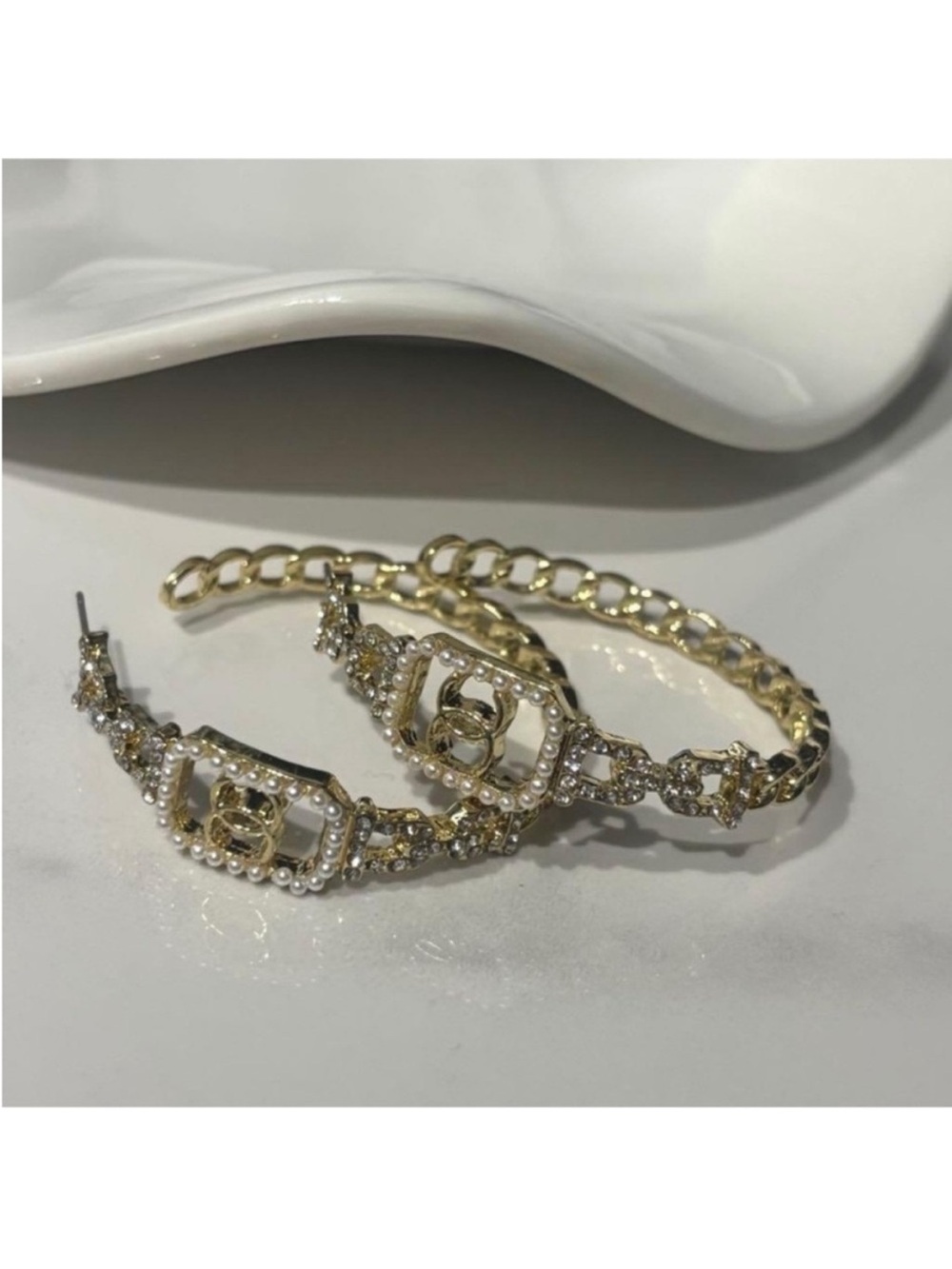 CHANEL Gold Hoop